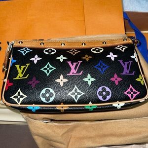 Louis Vuitton Black Multicolor Pochette